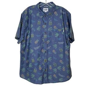 Party Pants‎ Permanent Vacation Men's XL Button Up Casual Short Sleeve Shirt